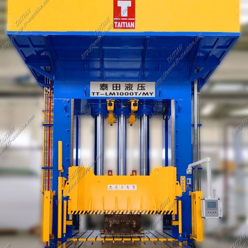 1000tons Composites Hydraulic Puristin uuden energiaajoneuvon akkukoteloon