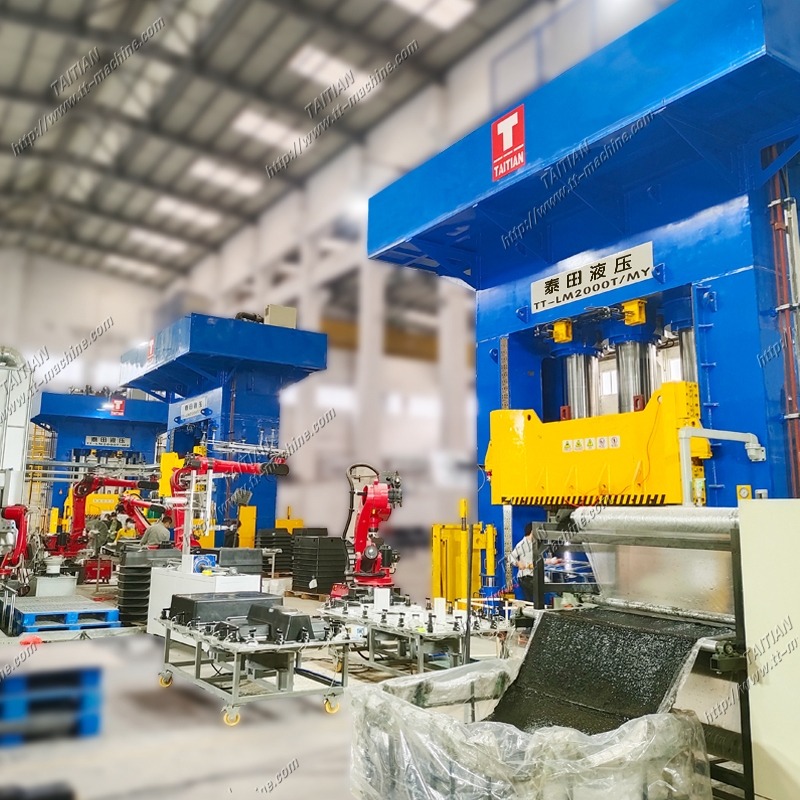 2000tons Composites Hydraulic Puristin uuden energiaajoneuvon akkukoteloon